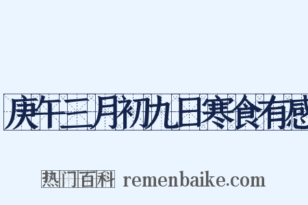 庚午三月初九日寒食有感是什么意思的图片